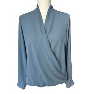 PLEIONE - Career Blouse - Muted Blue - XL